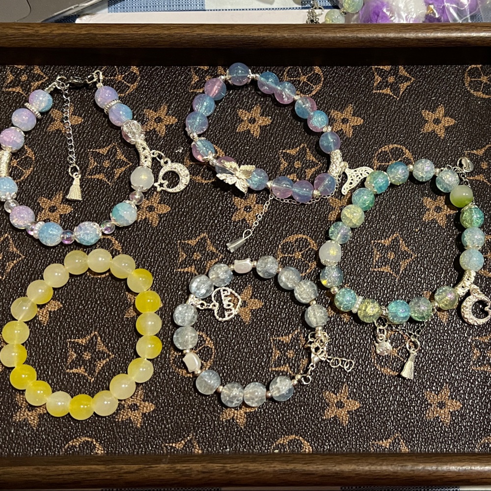Elegant Multicolor Beaded Bracelet Set